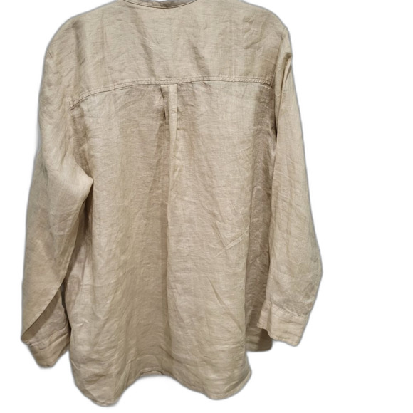 NEW Linen Boyfriend Shirt by Gap - XL - Picture 3 of 4